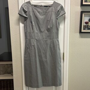 Banana Republic Elegant Gray Midi Dress